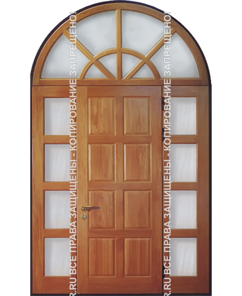 Дверь стальная входная арочная МДФ1111 Дверь стальная входная арочная МДФ1111